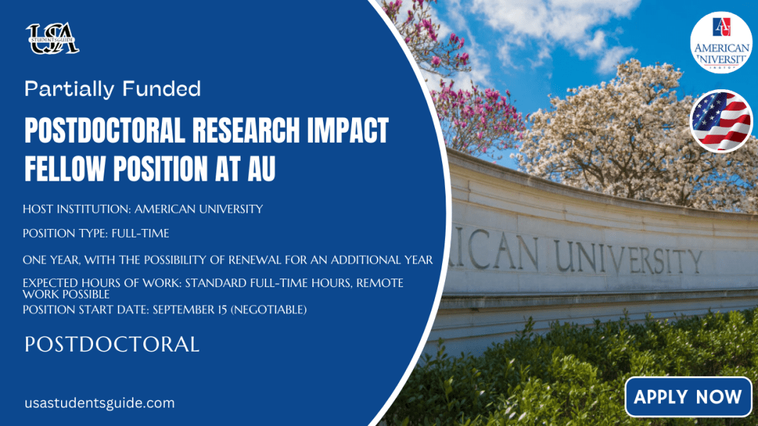 Postdoctoral Research Impact Fellow Position at AU